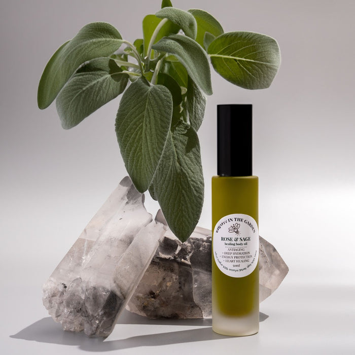 Body oil infused with Sage and Rose